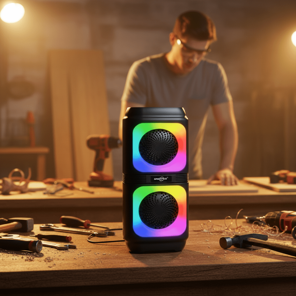 Hordozható Bluetooth Hangszóró Mikrofonnal - | Cyber Bazaar