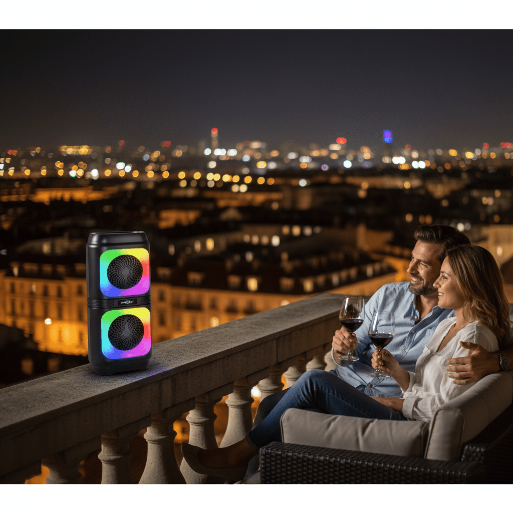 Hordozható Bluetooth Hangszóró Mikrofonnal - | Cyber Bazaar