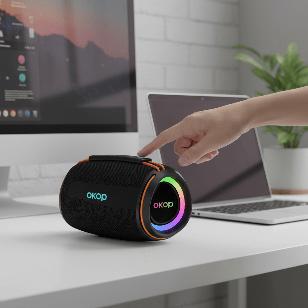 Hordozható Bluetooth Hangszóró RGB LED 20W 2400mAh - | Cyber Bazaar