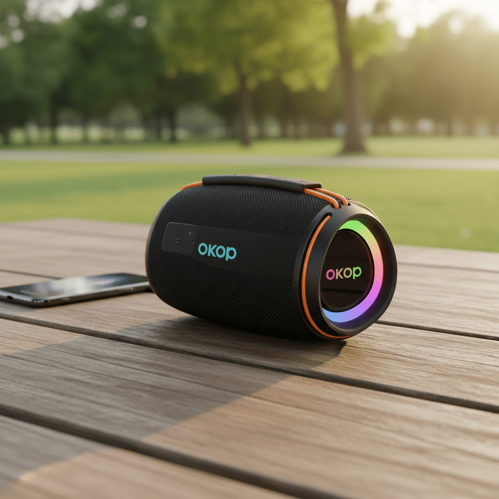 Hordozható Bluetooth Hangszóró RGB LED 20W 2400mAh - | Cyber Bazaar