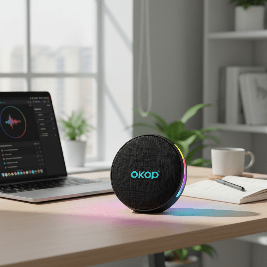 Hordozható Bluetooth Hangszóró RGB LED Világítással - | Cyber Bazaar