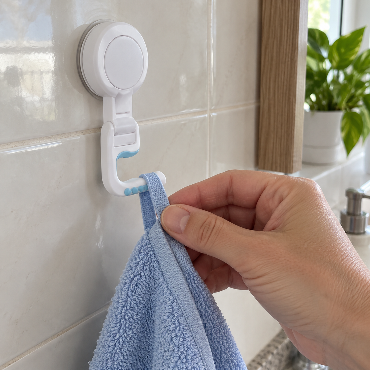 Tapadókorongos akasztó – 5 db – használati illusztráció
