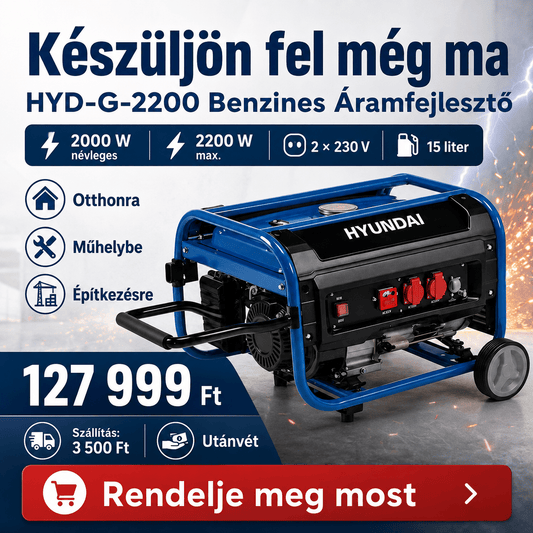 Hyundai Benzines Áramfejlesztő - | Cyber Bazaar