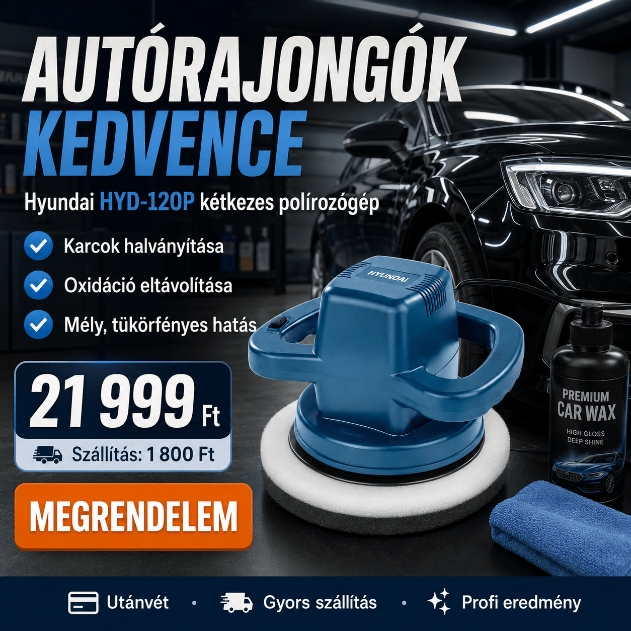 Hyundai Kétkezes Polírozógép - | Cyber Bazaar