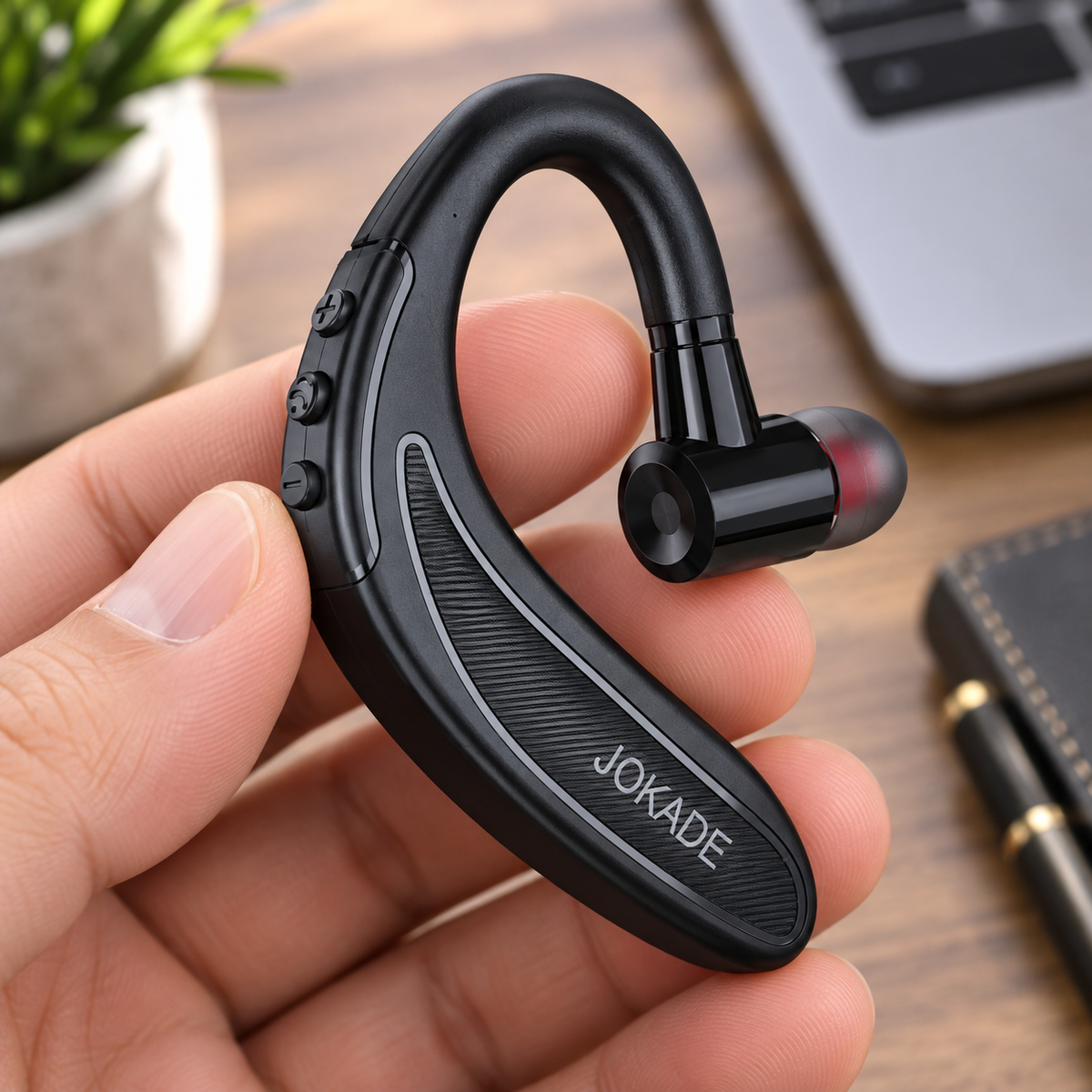 JOKADE JI003 Bluetooth mono headset – fekete – részletek
