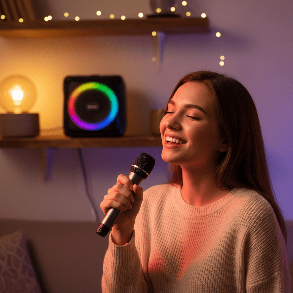 Karaoke Hangszóró Mikrofonnal - | Cyber Bazaar