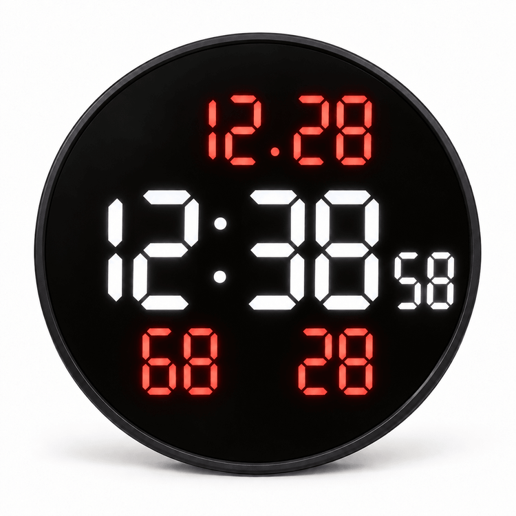 Kerek digitális LED falióra USB-tápellátással - Órák | Cyber Bazaar