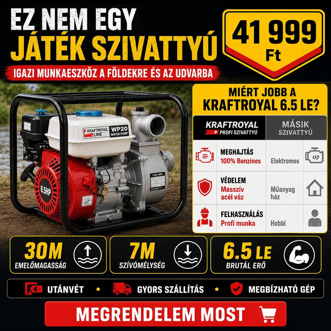 Kraftroyal Professzionális Vízszivattyú - | Cyber Bazaar