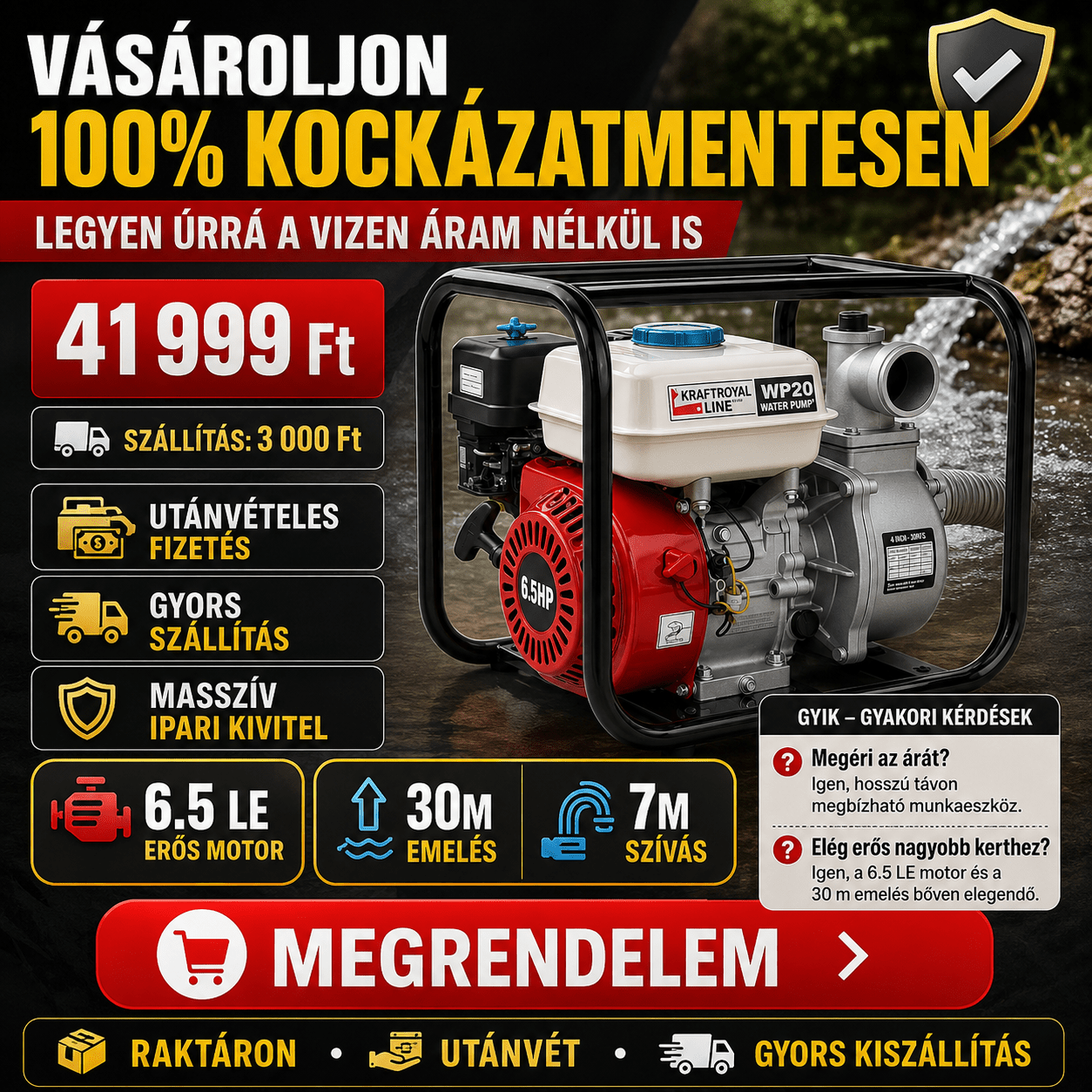 Kraftroyal Professzionális Vízszivattyú - | Cyber Bazaar