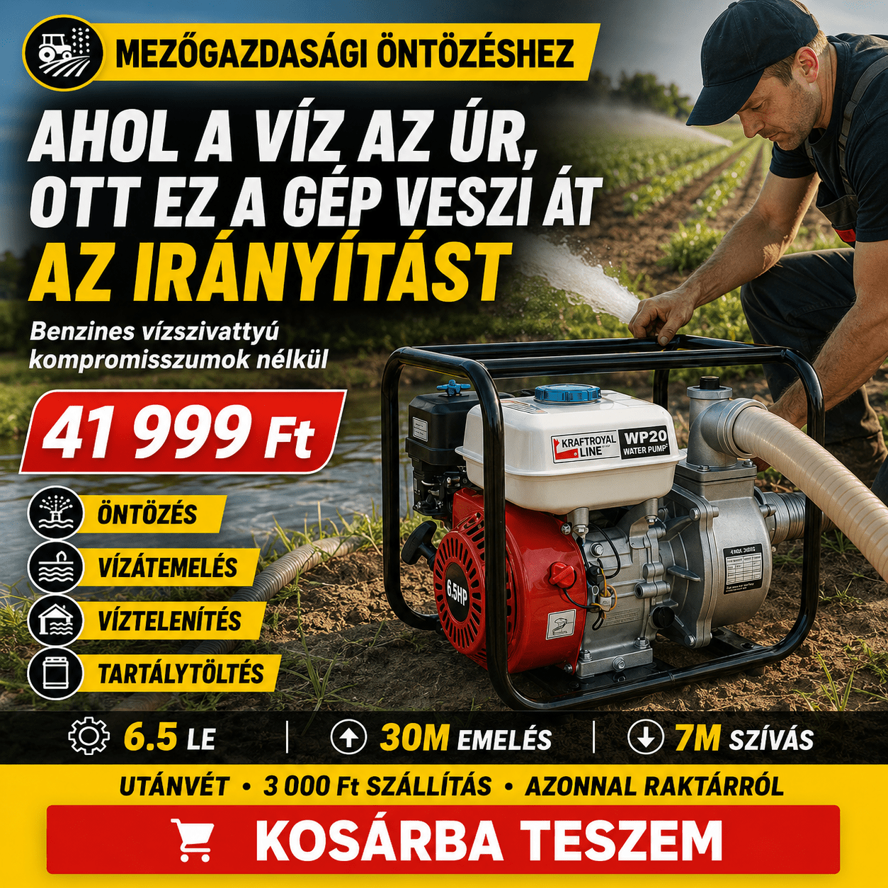 Kraftroyal Professzionális Vízszivattyú - | Cyber Bazaar
