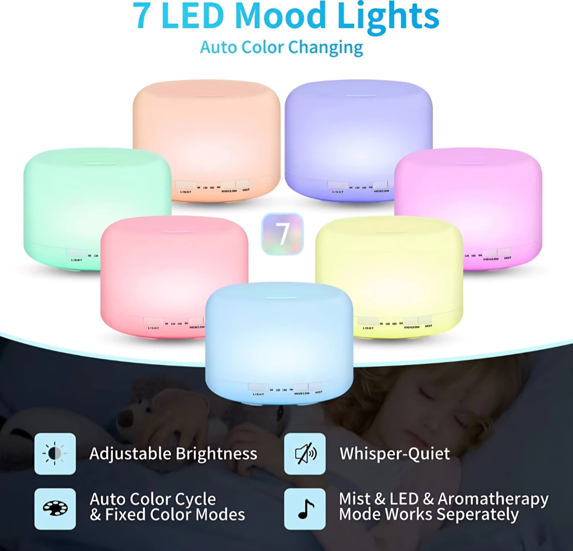 LED Aroma Diffúzor 4 az 1 - ben 1+1 Ingyen - | Cyber Bazaar