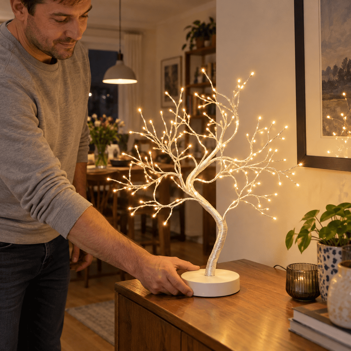 LED dekorációs fa – 45 cm, 90 LED - LED dekoráció | Cyber Bazaar