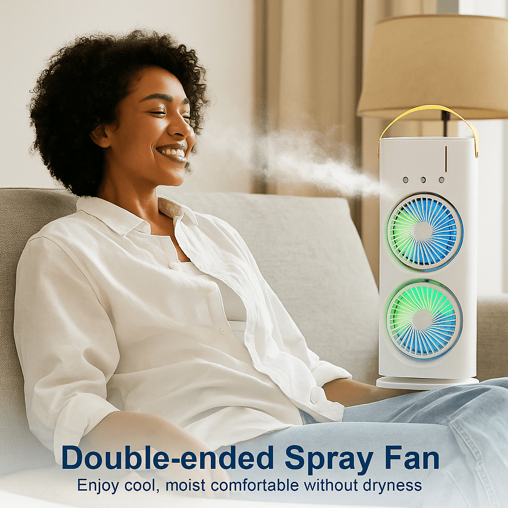 LED Dupla Ventilátor Párásítóval - | Cyber Bazaar