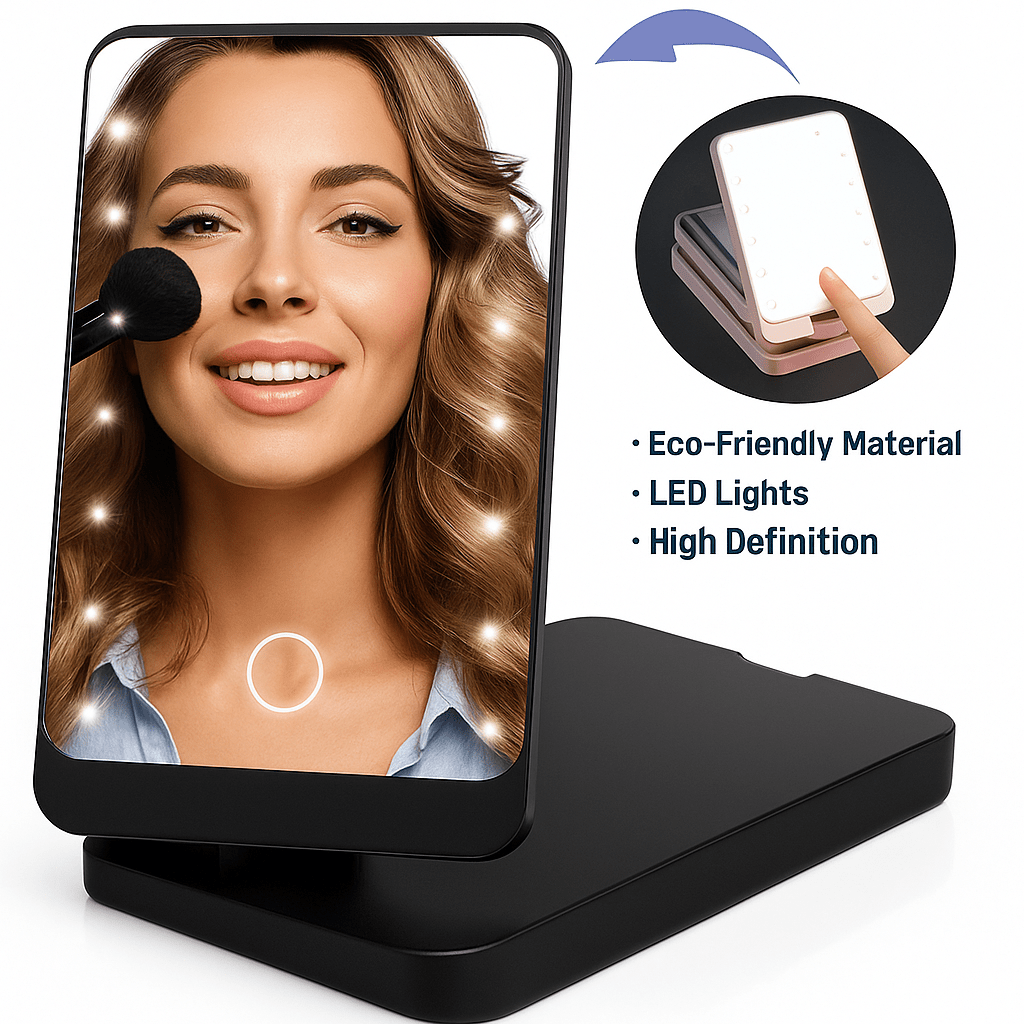 LED Hordozható Smink Tükör - | Cyber Bazaar