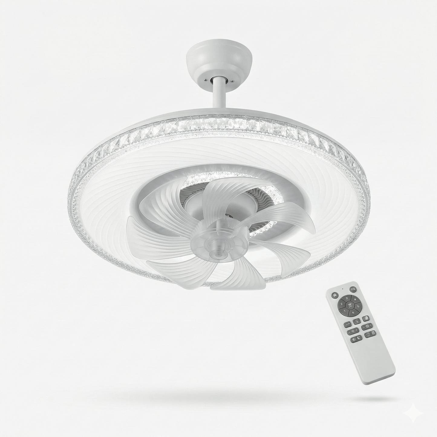 LED mennyezeti ventilátor + távirányító - | Cyber Bazaar