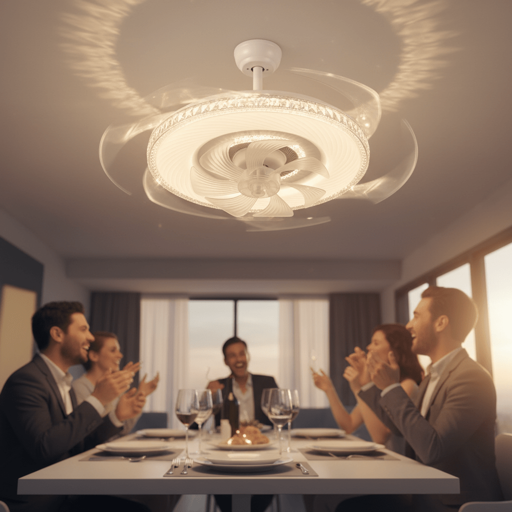 LED mennyezeti ventilátor + távirányító - | Cyber Bazaar