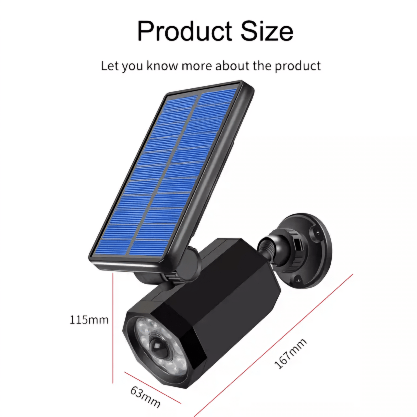 LED Napelemes Mozgásérzékelős Kültéri Lámpa - | Cyber Bazaar