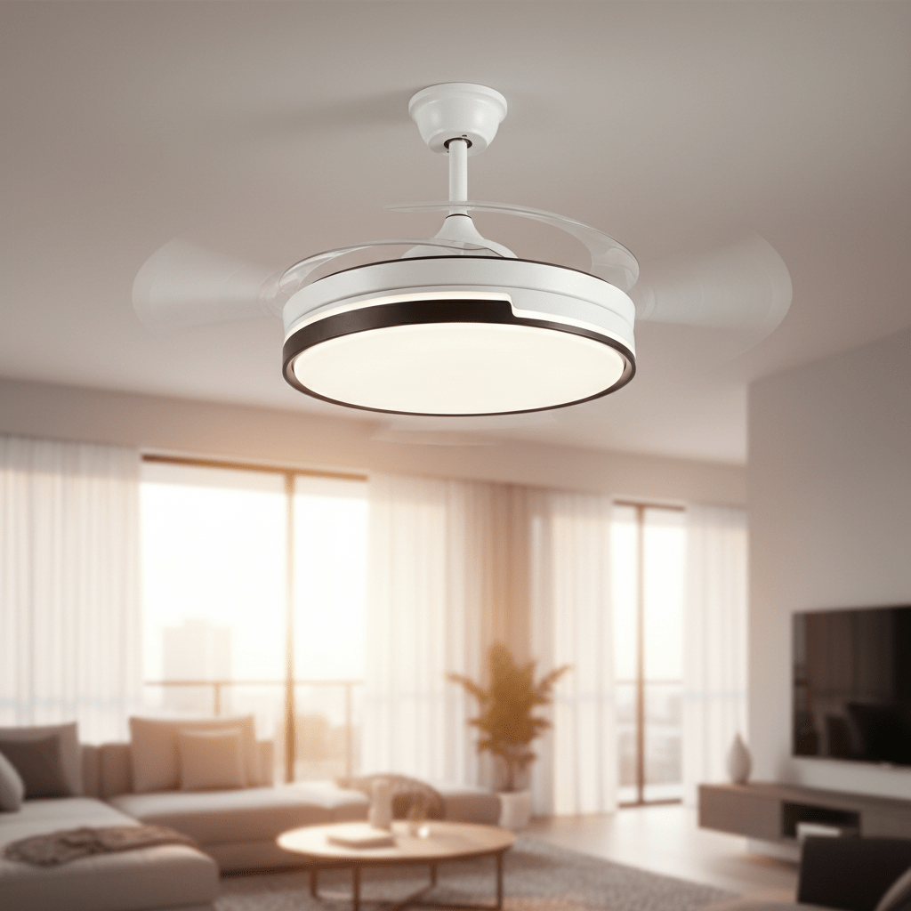 LED Ventilátoros Mennyezeti Lámpa Távirányítóval - | Cyber Bazaar