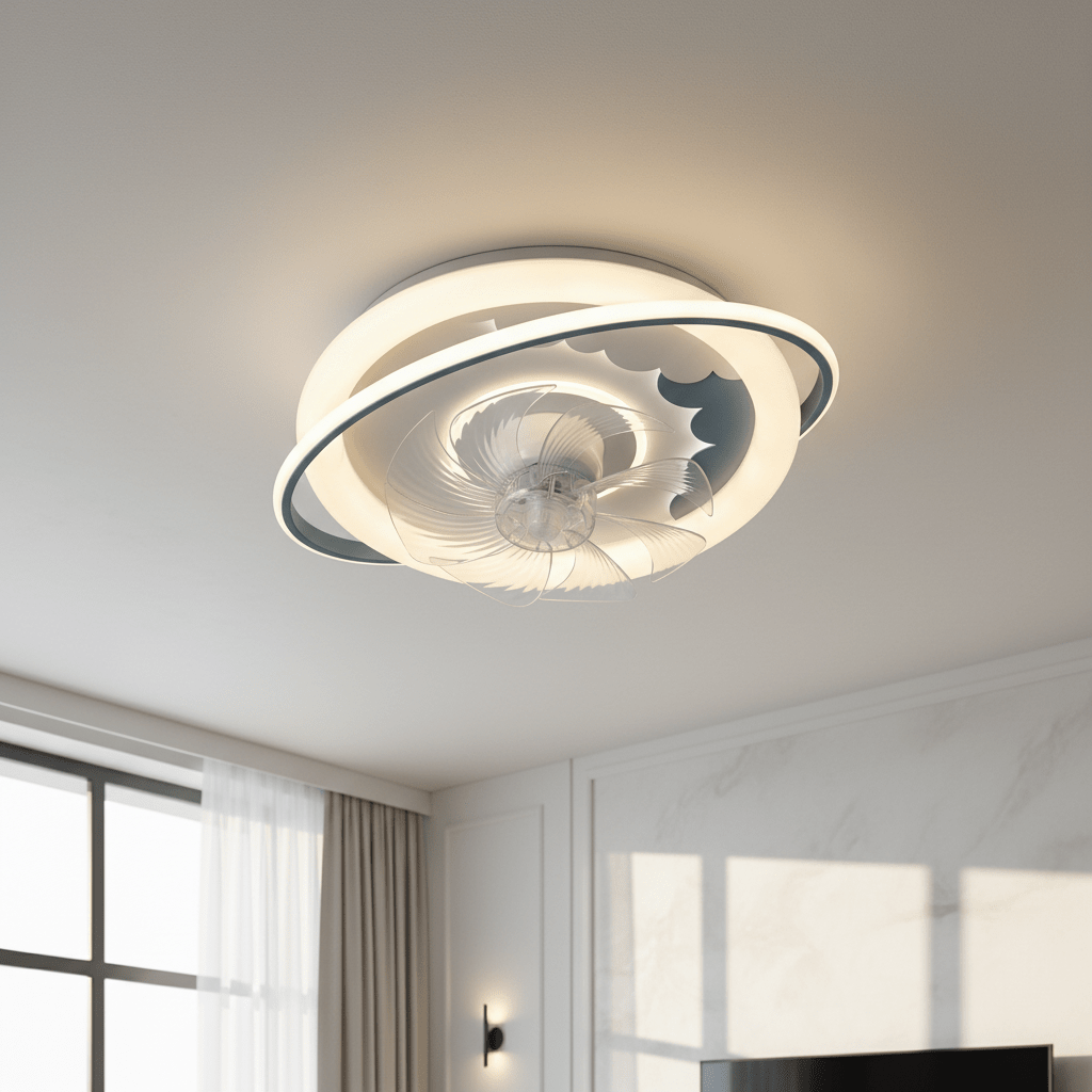 LED Ventilátoros Mennyezeti Lámpa Távirányítóval - | Cyber Bazaar