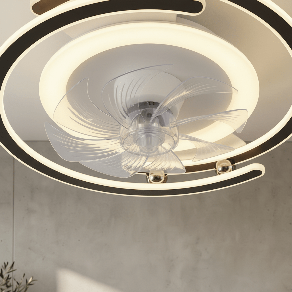 LED Ventilátoros Mennyezeti Lámpa Távirányítóval - | Cyber Bazaar