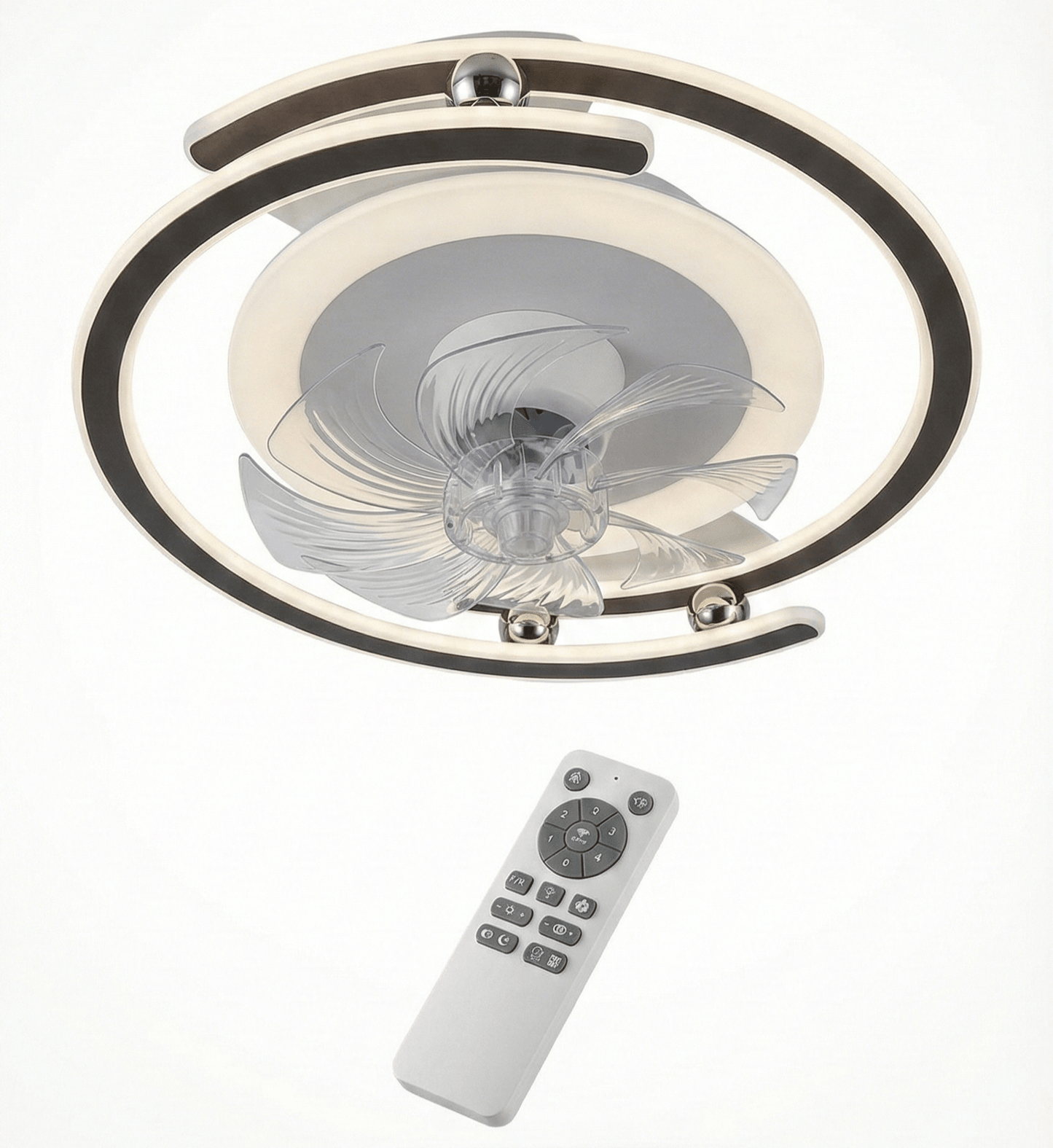 LED Ventilátoros Mennyezeti Lámpa Távirányítóval - | Cyber Bazaar