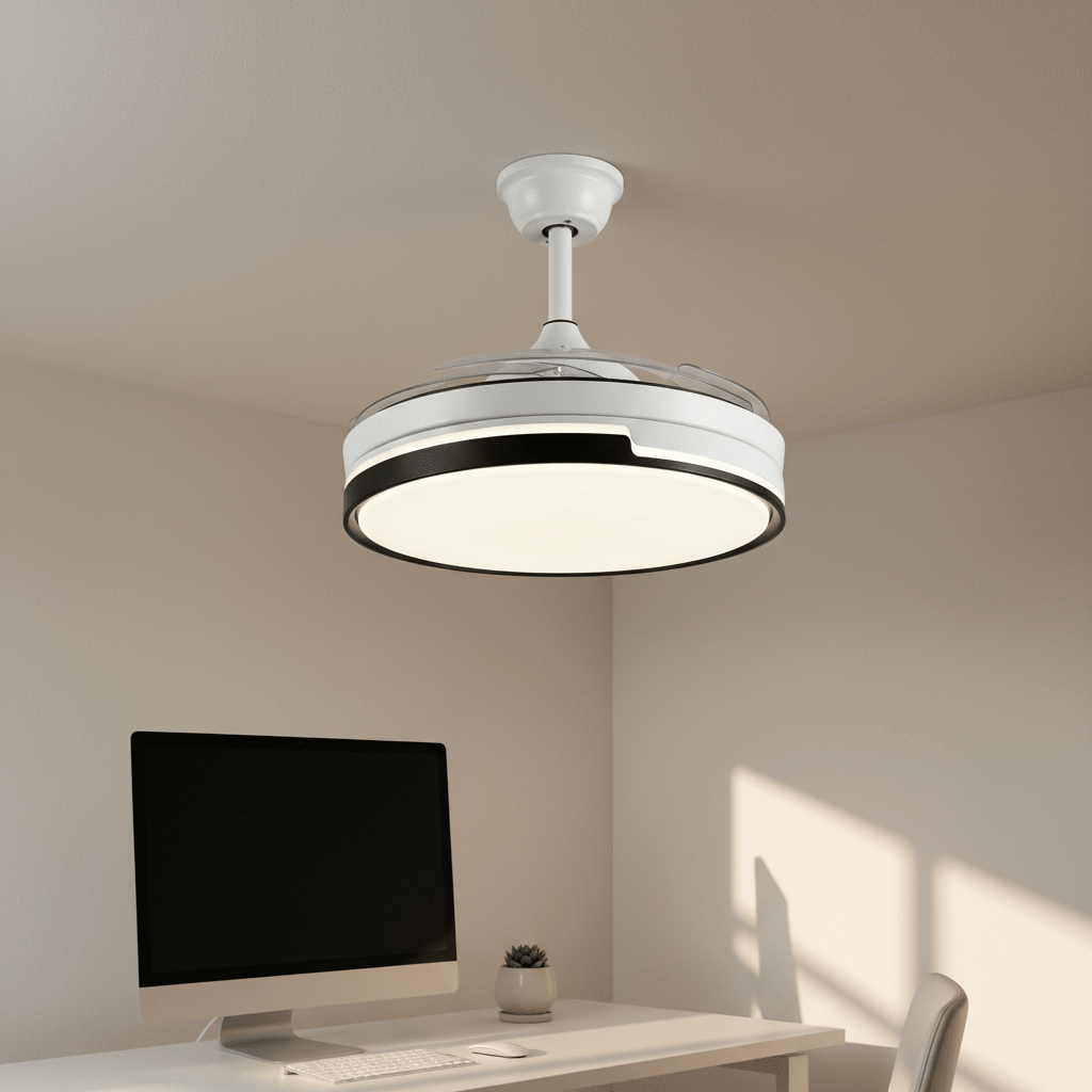 LED Ventilátoros Mennyezeti Lámpa Távirányítóval - | Cyber Bazaar