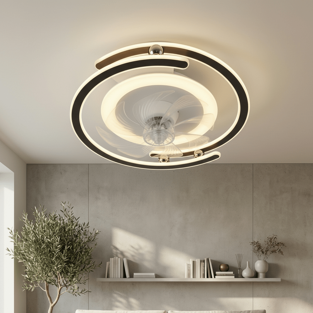 LED Ventilátoros Mennyezeti Lámpa Távirányítóval - | Cyber Bazaar