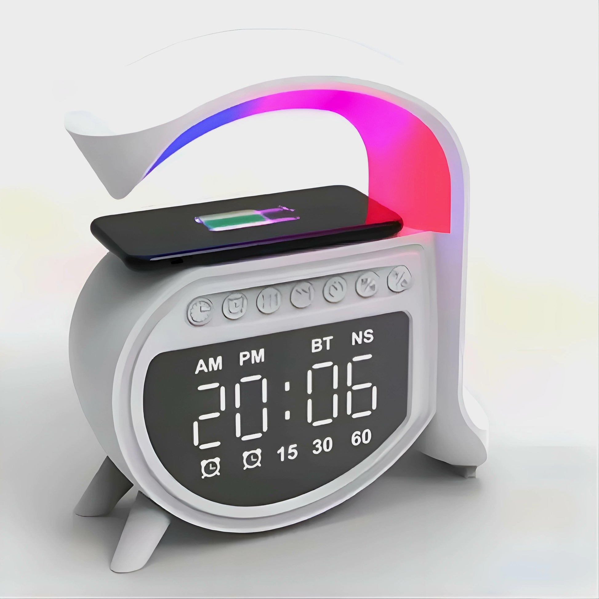 LED Vezeték nélküli Hangszóró Töltőve - | Cyber Bazaar