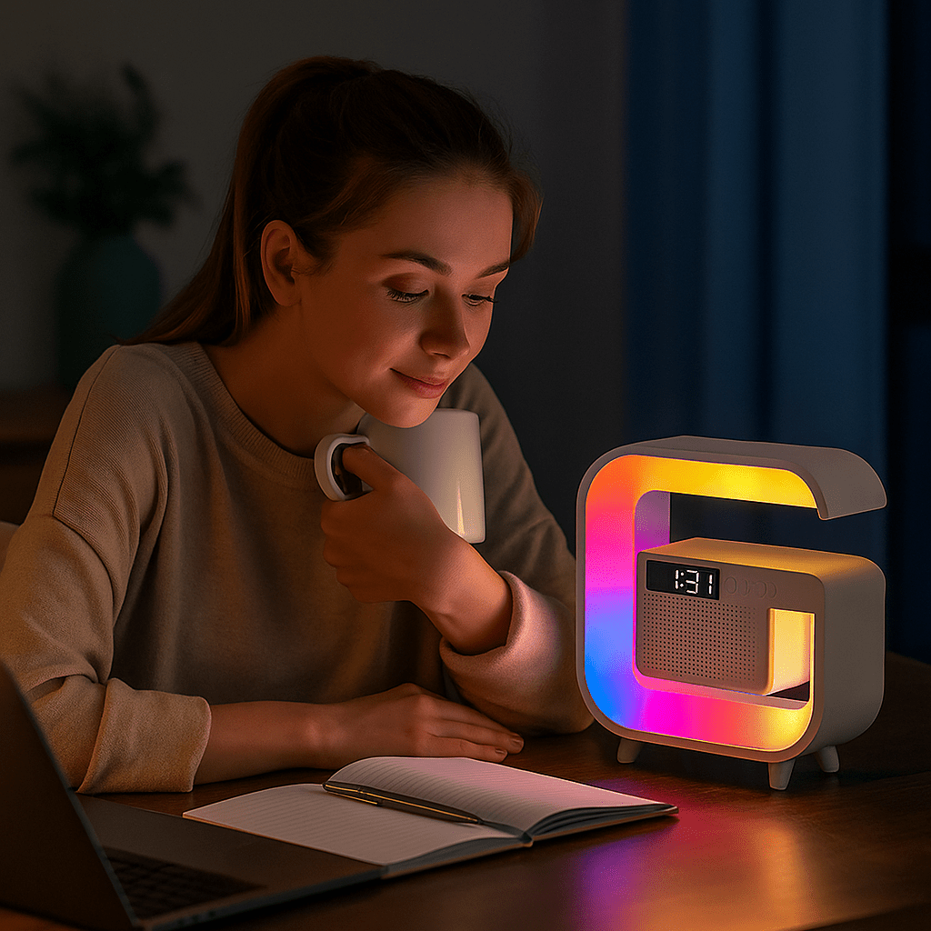 LED Vezeték Nélküli Töltős Bluetooth Hangszóró - | Cyber Bazaar