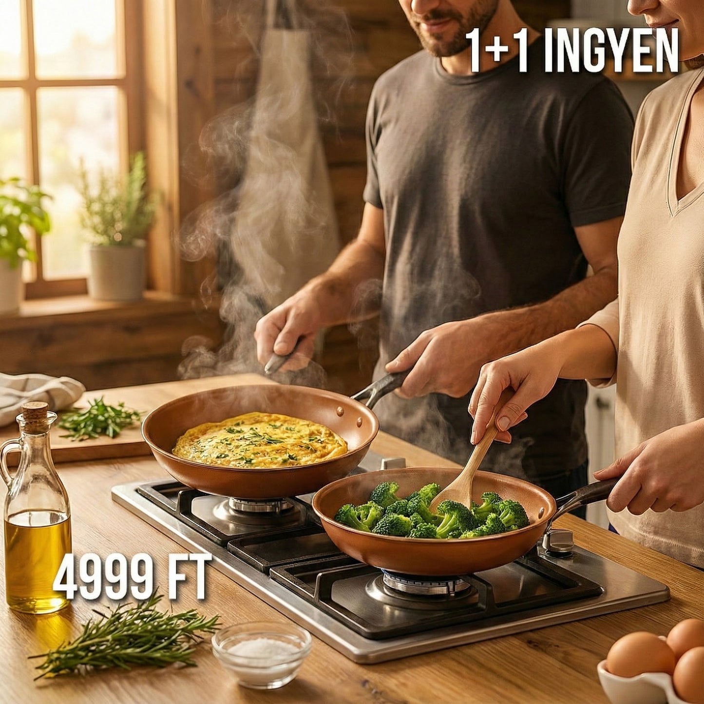 Légkeveréses Serpenyő 1+1 ajánlat, ingyen - | Cyber Bazaar