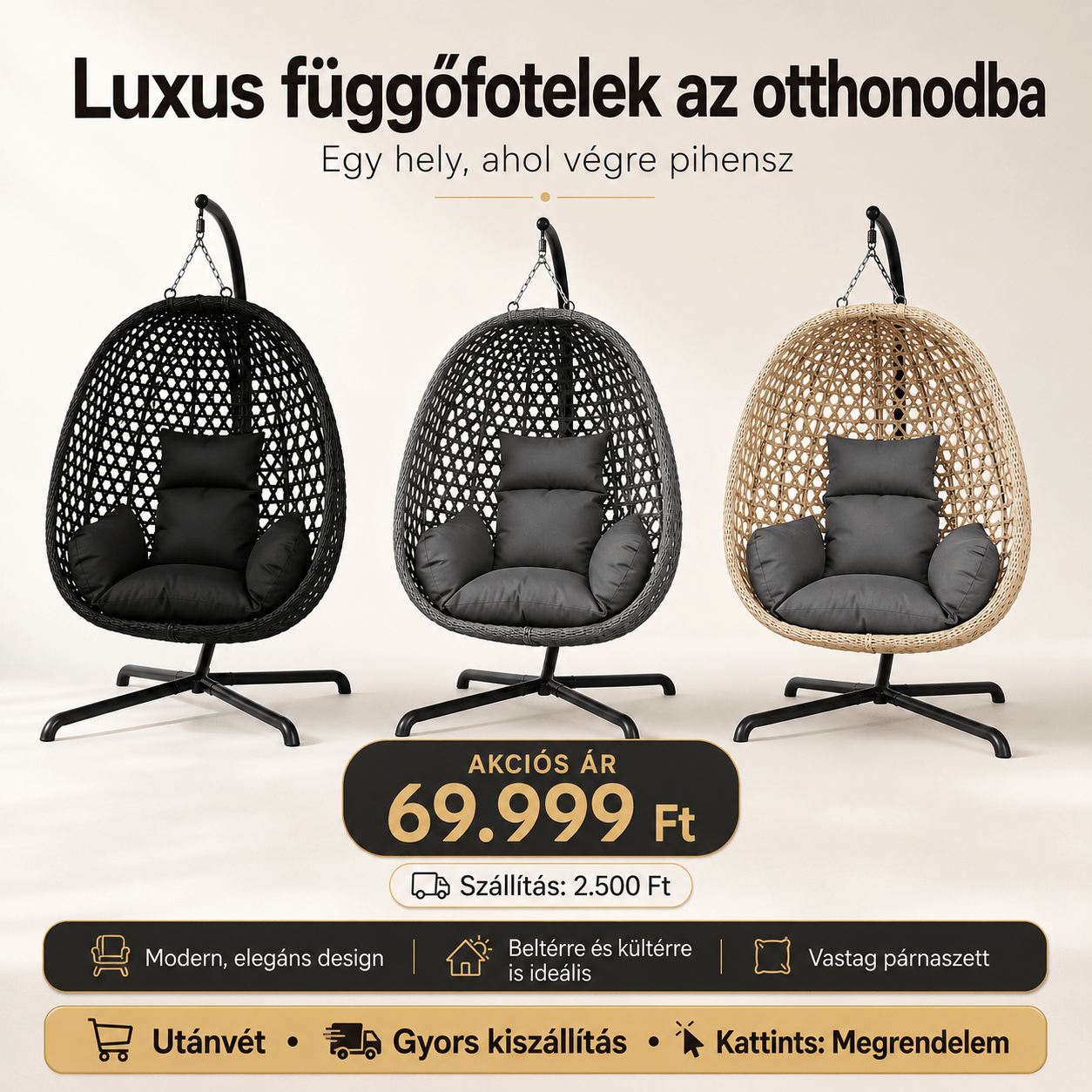 Luxus Függő Fotel - | Cyber Bazaar