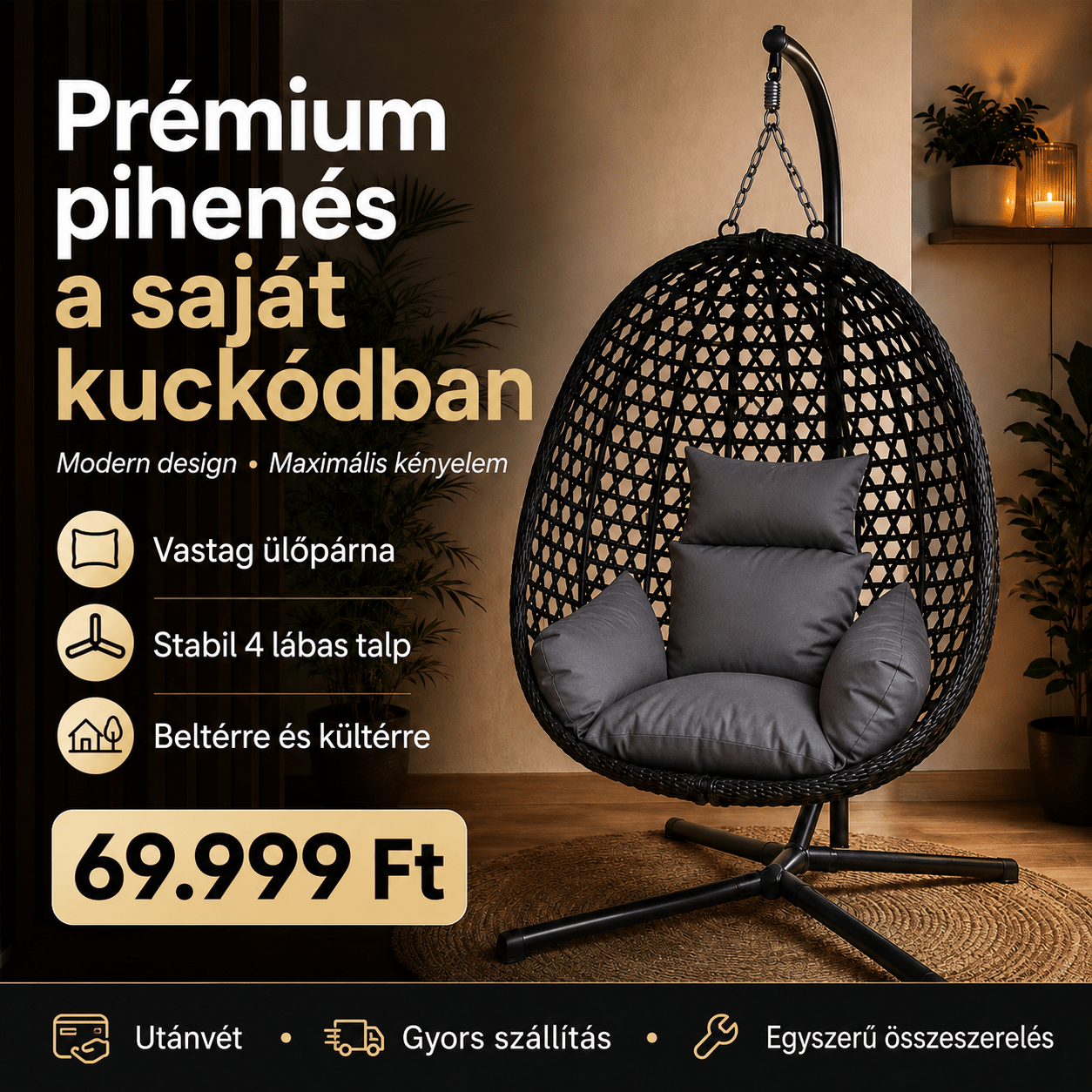 Luxus Függő Fotel - | Cyber Bazaar