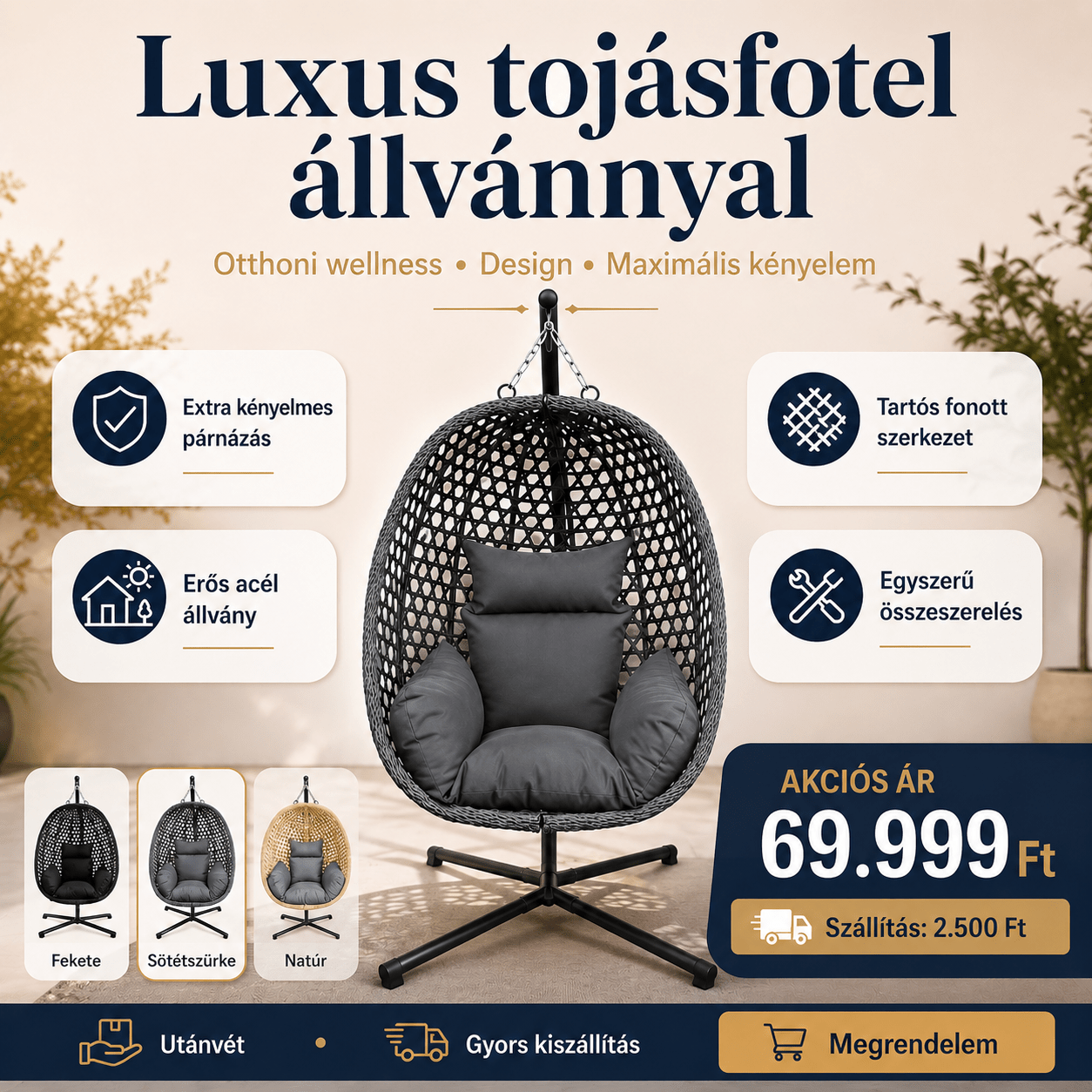 Luxus Függő Fotel - | Cyber Bazaar