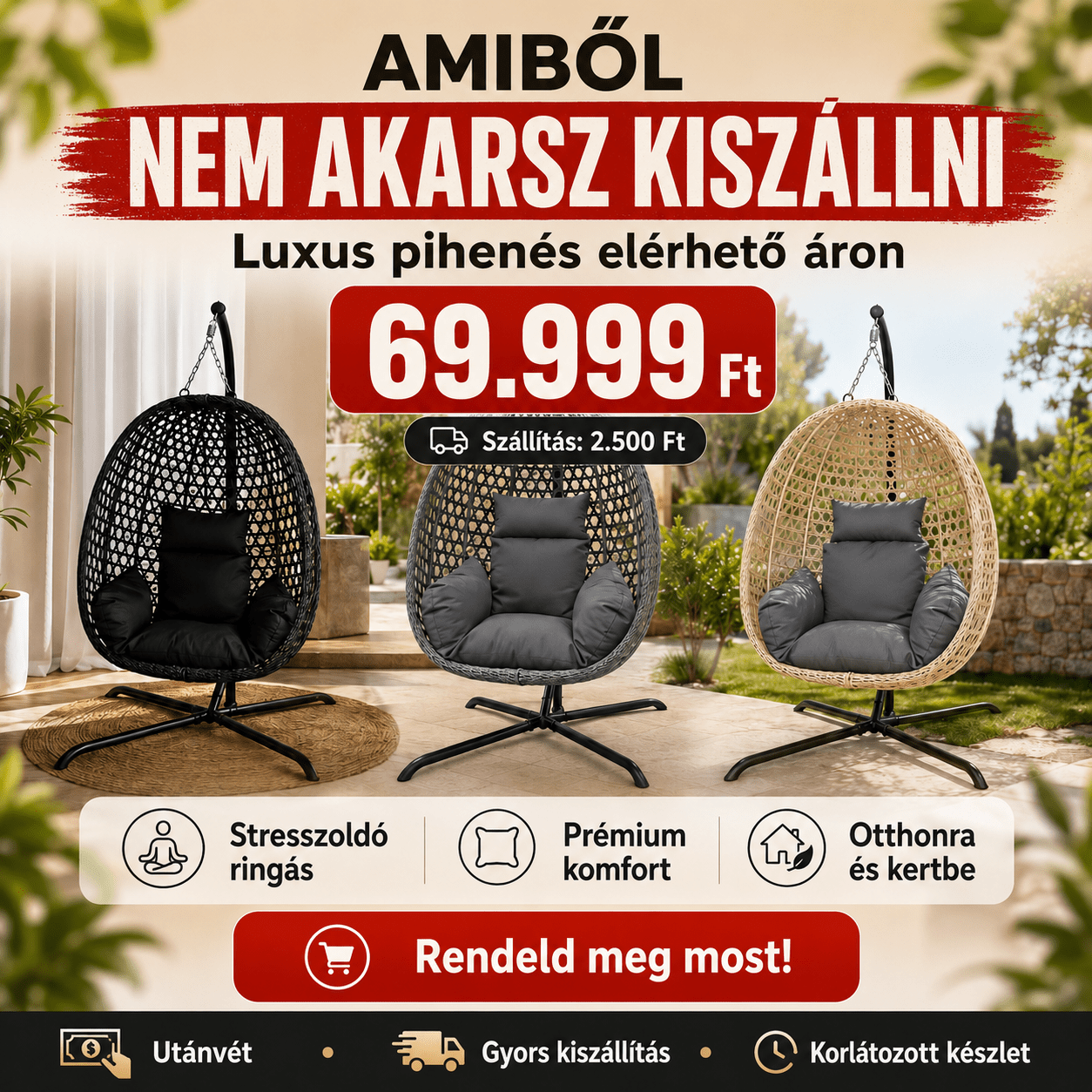 Luxus Függő Fotel - | Cyber Bazaar