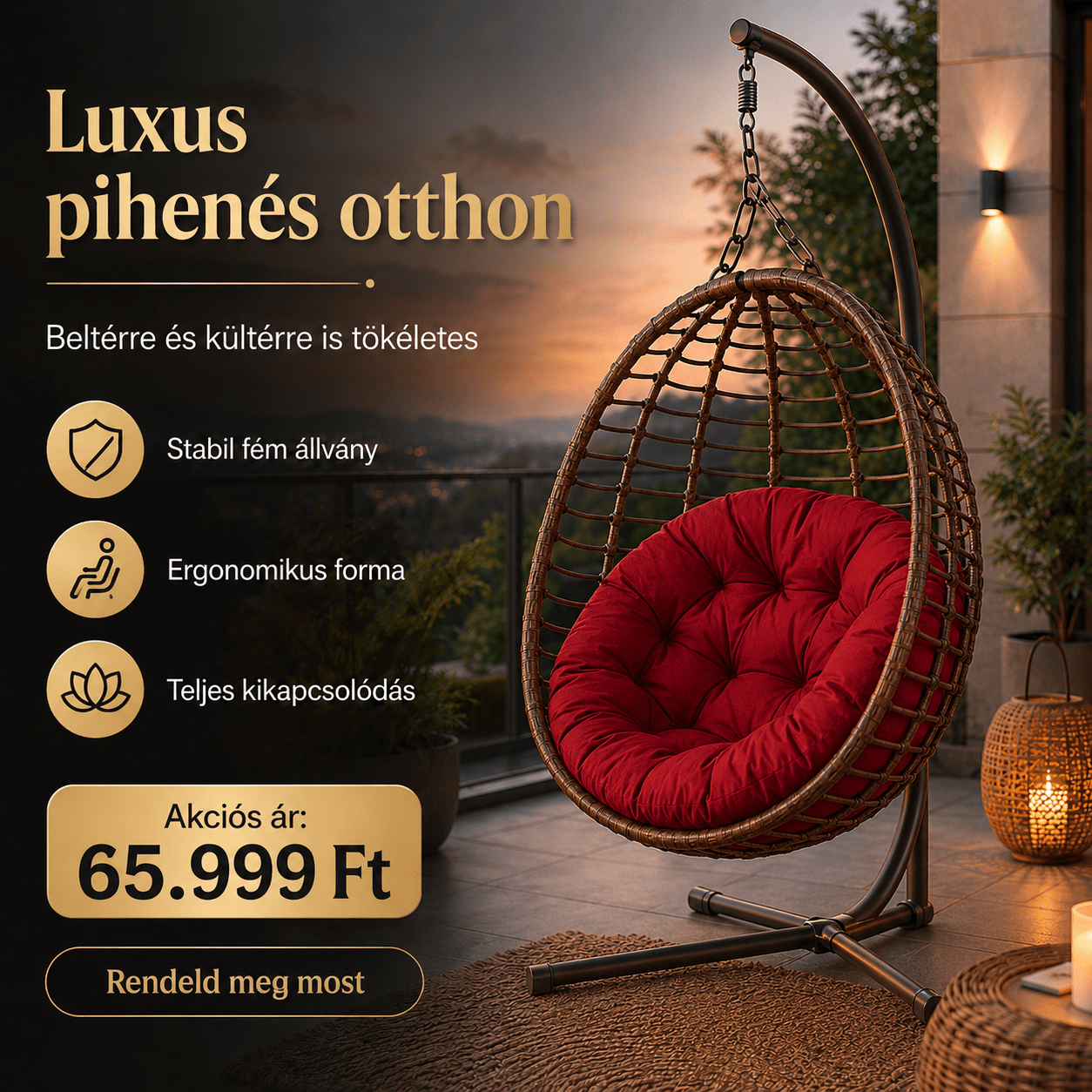 Luxus Függő Fotel - | Cyber Bazaar