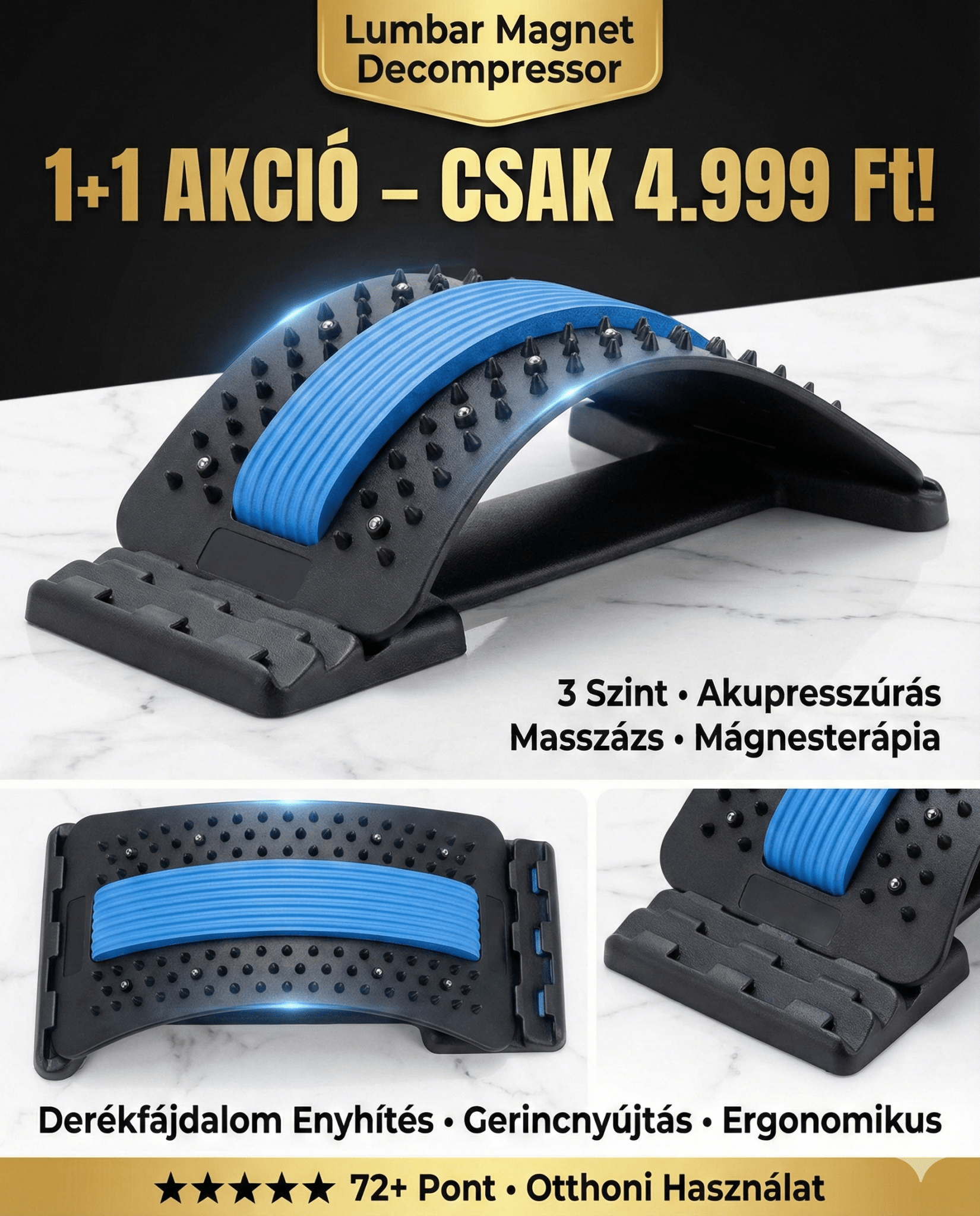 Mágneses Hátnyújtó 1+1 AKCIÓ - | Cyber Bazaar