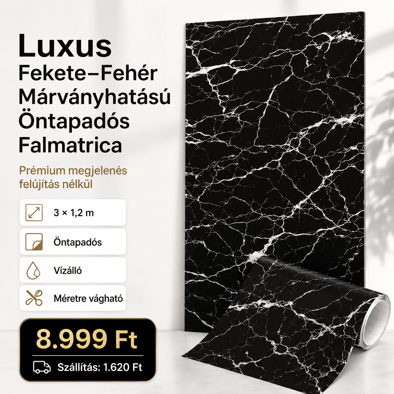 Márványhatású Öntapadós Falmatrica 3 × 1,2 m - | Cyber Bazaar
