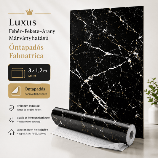 Márványhatású Öntapadós Falmatrica 3 × 1,2 m