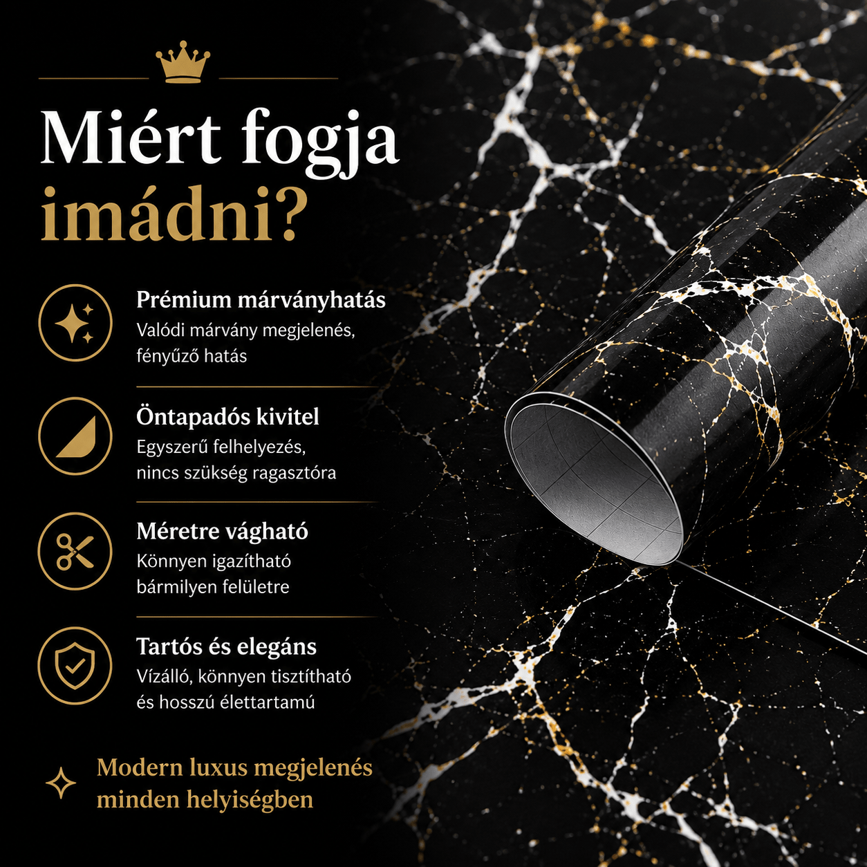 Márványhatású Öntapadós Falmatrica 3 × 1,2 m - | Cyber Bazaar