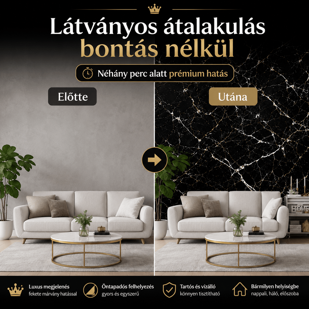 Márványhatású Öntapadós Falmatrica 3 × 1,2 m - | Cyber Bazaar