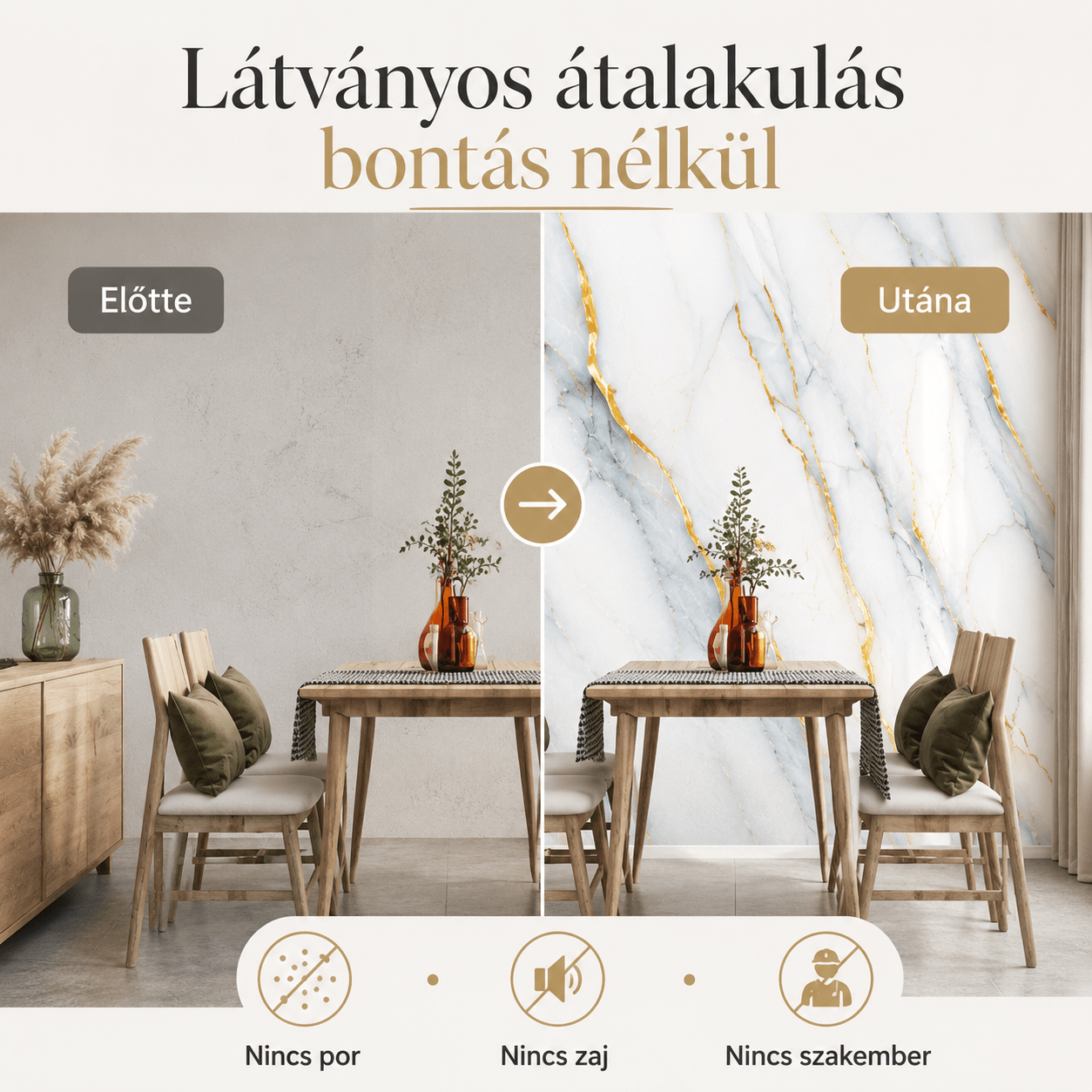 Márványhatású Öntapadós Falmatrica 3 m × 1,2 m - | Cyber Bazaar