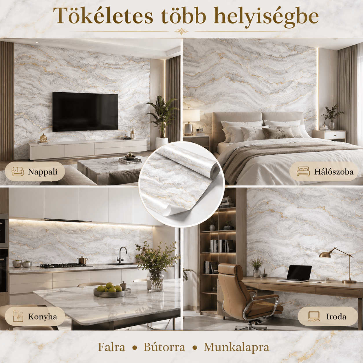 Márványhatású Öntapadós Falmatrica 3 m × 1,2 m - | Cyber Bazaar