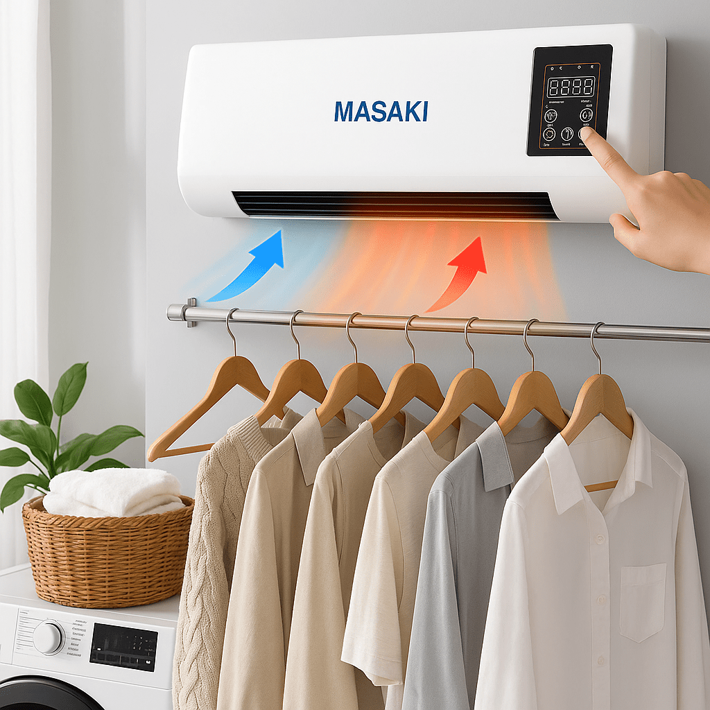 MASAKI 2in1 Fali Hősugárzó és Mobil Klímaberendezés - | Cyber Bazaar