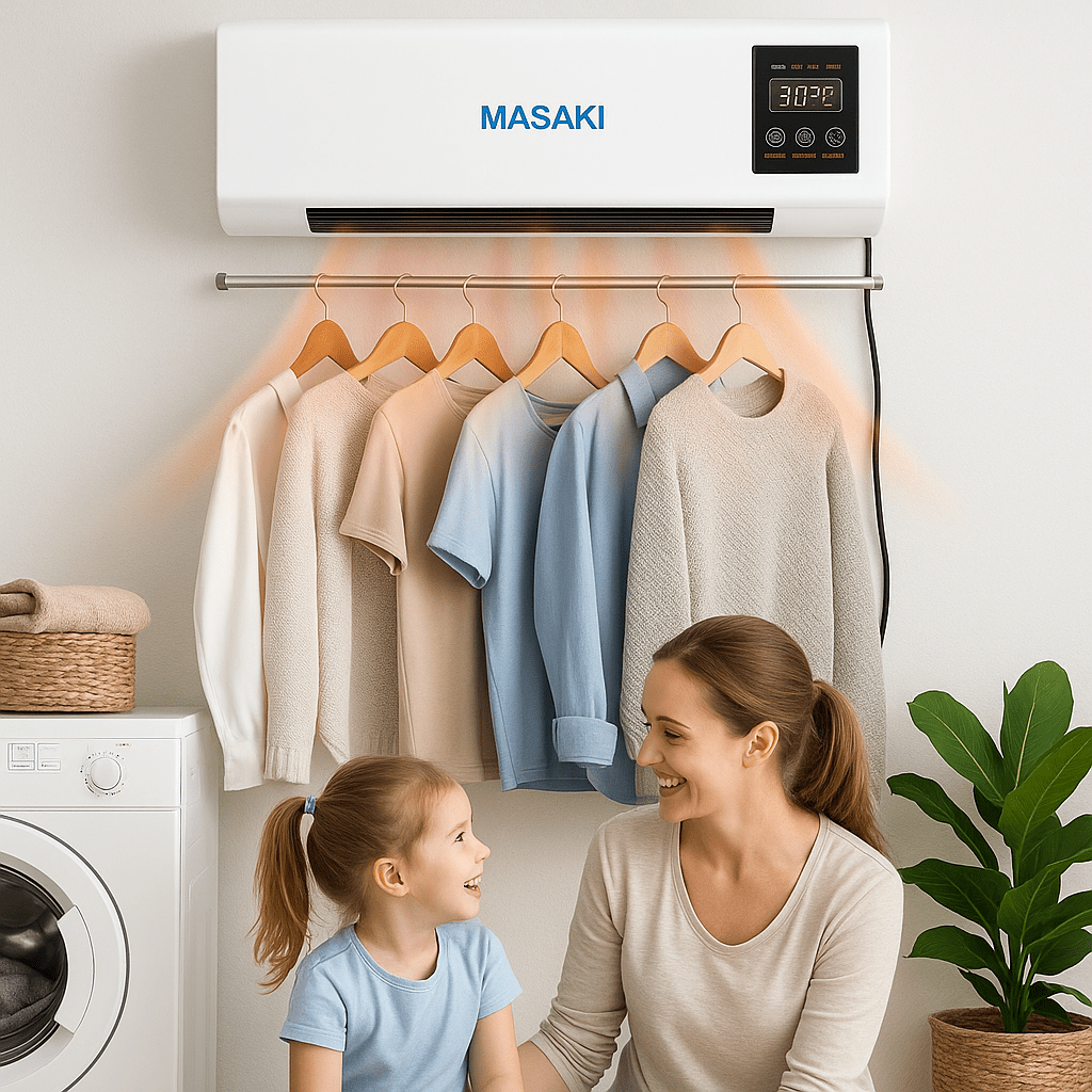 MASAKI 2in1 Fali Hősugárzó és Mobil Klímaberendezés - | Cyber Bazaar