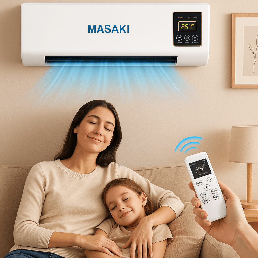 MASAKI 2in1 Fali Hősugárzó és Mobil Klímaberendezés - | Cyber Bazaar