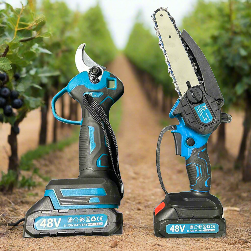 MAT - RIXX 48V Akku Metszőolló és Mini Elektromos Fűrész - | Cyber Bazaar
