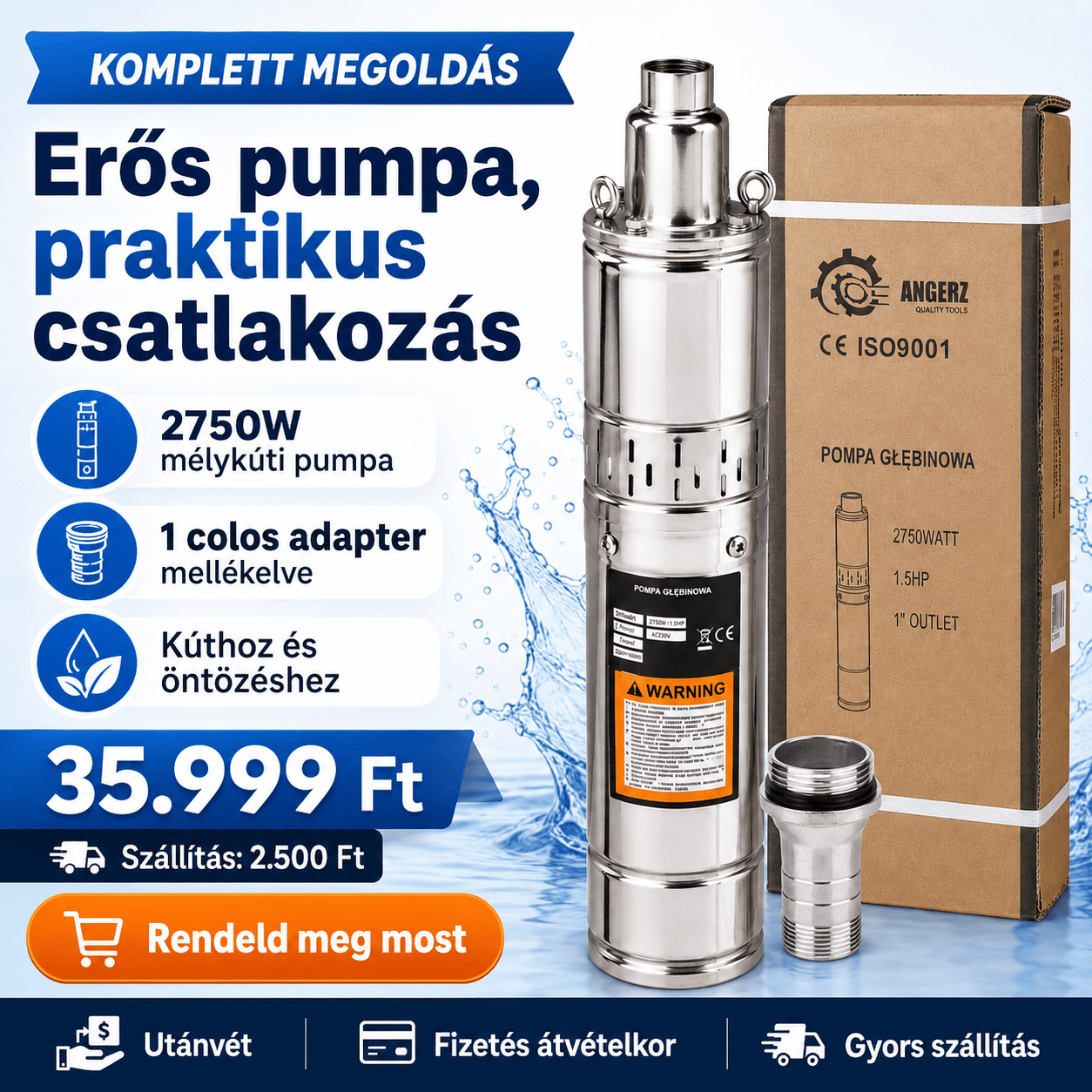 Mélykúti Csavarszivattyú 2750W - | Cyber Bazaar