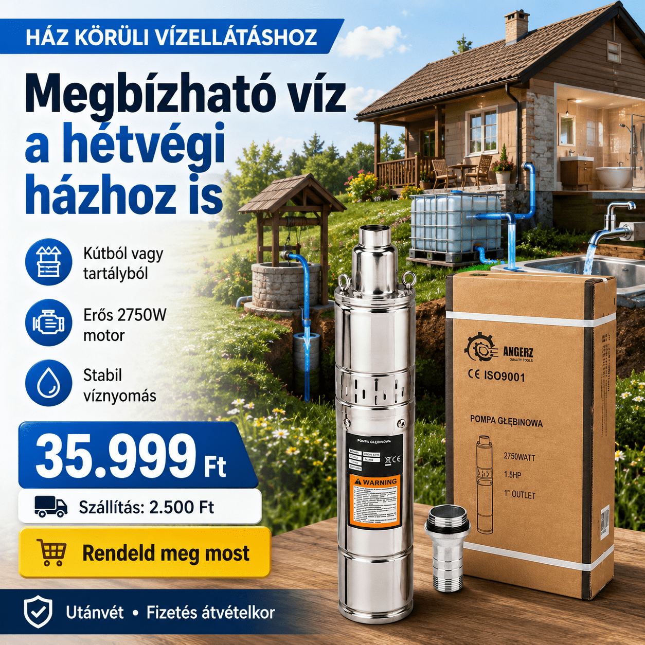 Mélykúti Csavarszivattyú 2750W - | Cyber Bazaar
