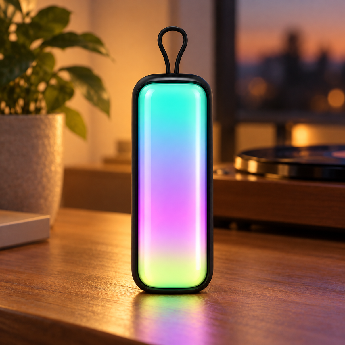 Mini RGB hangszóró hordozópánttal - Hangszórók és rádiók | Cyber Bazaar