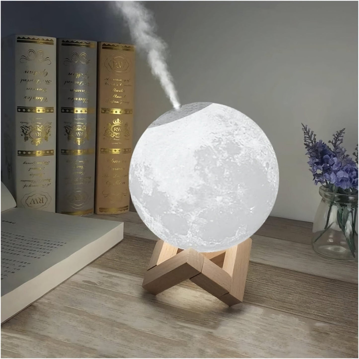 Moon Lamp Párologtató - 3D Fény és Aromaterápia - | Cyber Bazaar